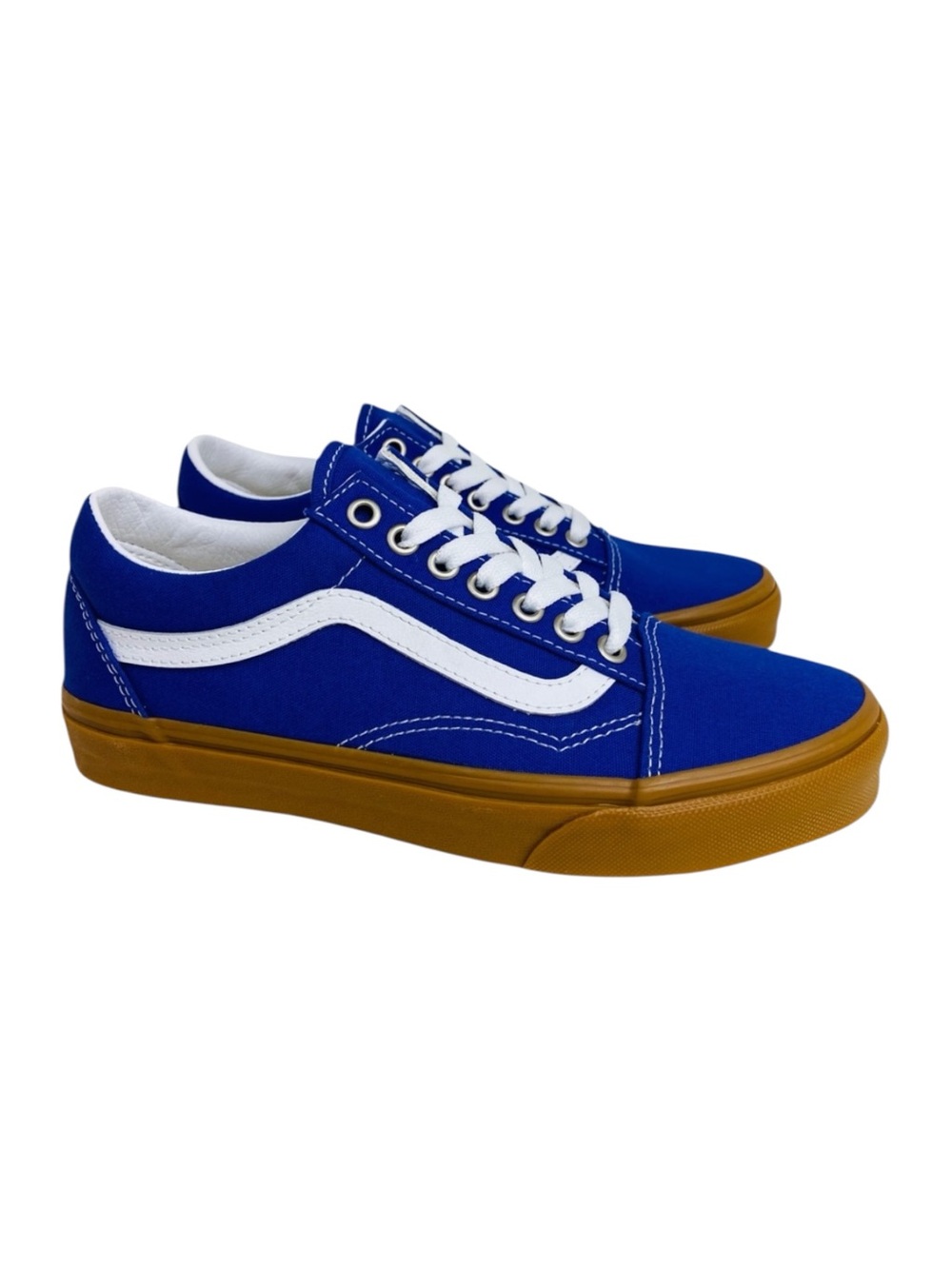 Vans Old Skool Gum Spectrum Womens 8 Blue White Sneakers